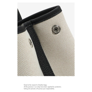 Canvas & Leather Day Tote – Structured Yet Soft Carry for Everyday Flow - Thestillmoving.com