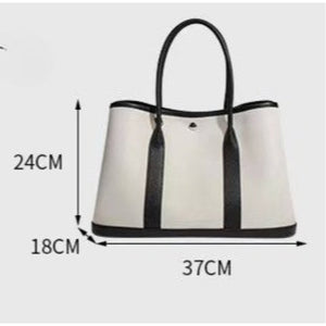 Canvas & Leather Day Tote – Structured Yet Soft Carry for Everyday Flow - Thestillmoving.com