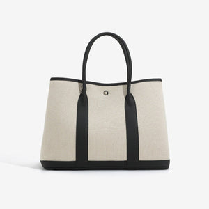 Canvas & Leather Day Tote – Structured Yet Soft Carry for Everyday Flow - Thestillmoving.com