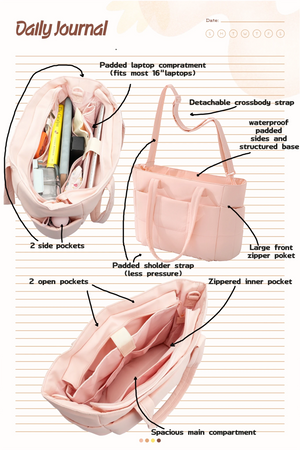 Cloud Convertible Crossbody Tote (Pink) - Thestillmoving.com