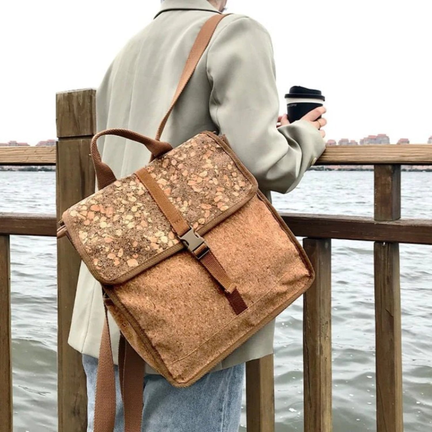 Core Backpack in Natural Cork for Everyday Carry - Thestillmoving.com