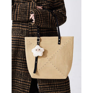 Foldable Tote in Woven Texture Lightweight Carry Bag - Thestillmoving.com