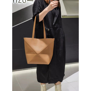 Light Leather Foldable Carry Bag - Thestillmoving.com