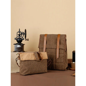 Lightweight Backpack in Coffee Ground Fabric - Thestillmoving.com