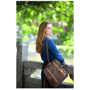 Lightweight Backpack in Coffee Ground Fabric - Thestillmoving.com