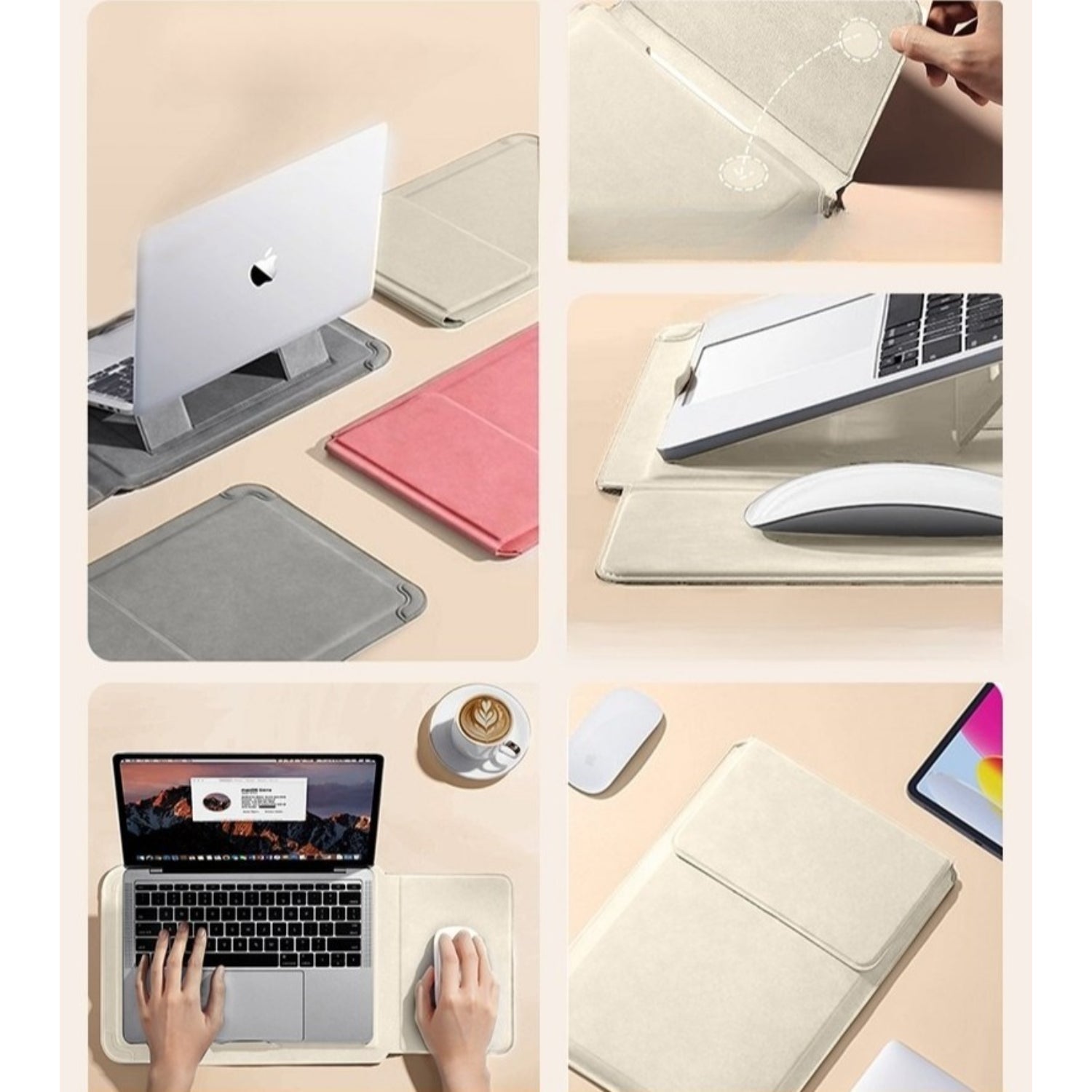 Magnetic snap 3 - in - 1 Laptop Sleeve - Thestillmoving.com