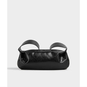 Minimalist Black Crescent Crossbody in Soft Vegan Leather for City Walks Crossbody Bag - Thestillmoving.com