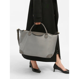 Minimalist Leather - Trimmed Day Tote for Quiet Carry Travel and City Days - Thestillmoving.com