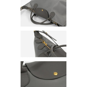 Minimalist Leather - Trimmed Day Tote for Quiet Carry Travel and City Days - Thestillmoving.com