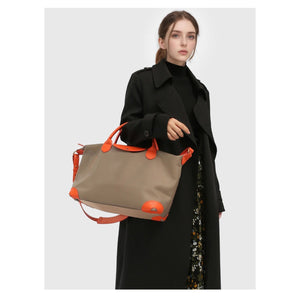 Minimalist Leather - Trimmed Day Tote for Quiet Carry Travel and City Days - Thestillmoving.com