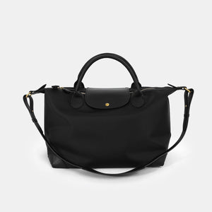 Minimalist Leather - Trimmed Day Tote for Quiet Carry Travel and City Days - Thestillmoving.com