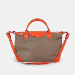 Minimalist Leather - Trimmed Day Tote for Quiet Carry Travel and City Days - Thestillmoving.com