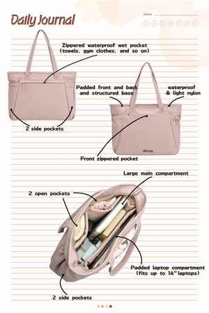 Organized Everyday Tote (Pink) - Thestillmoving.com