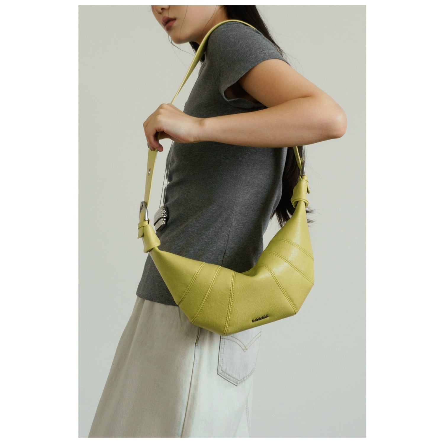 Soft Crescent - Shaped Vegan Leather Crossbody Bag for Light City Carry - Thestillmoving.com