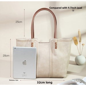 Soft - Sided Leather Day Tote – Lightweight Carry for Everyday Ease - Thestillmoving.com