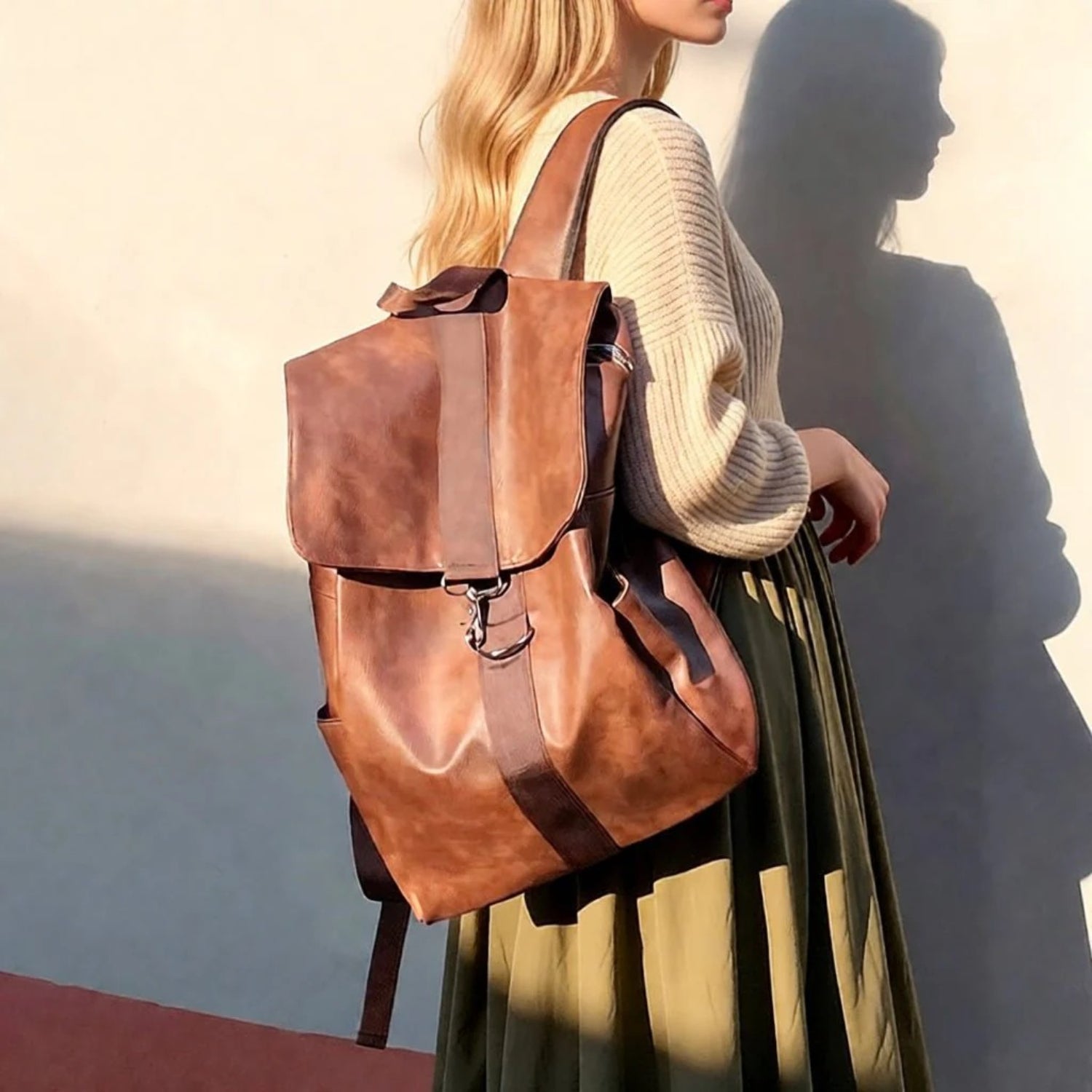 Soft Vegan Leather Backpack - Thestillmoving.com