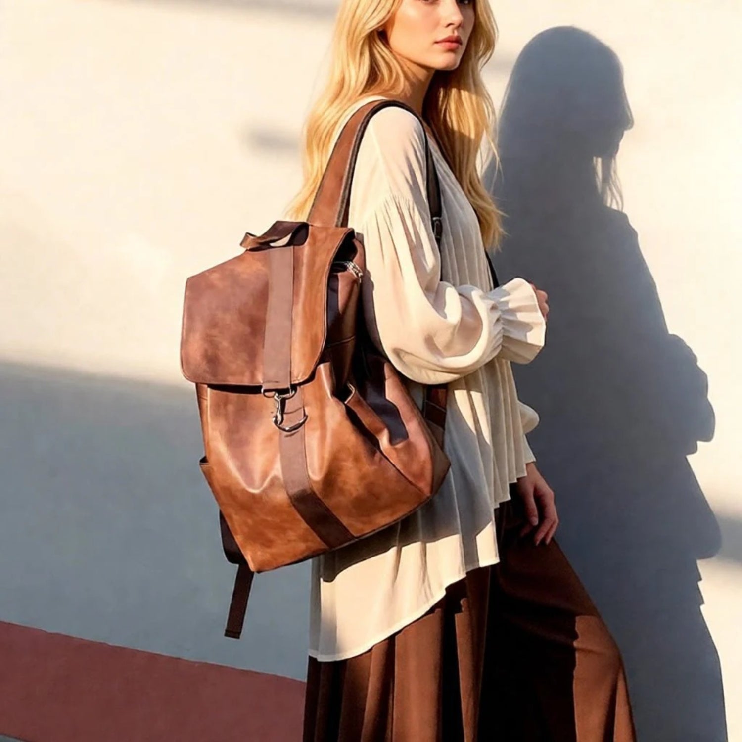 Soft Vegan Leather Backpack - Thestillmoving.com