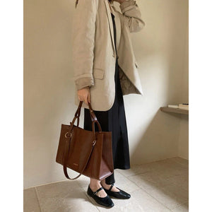 Spacious Structured Canvas Day Tote - Thestillmoving.com