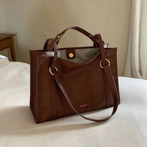 Spacious Structured Canvas Day Tote - Thestillmoving.com