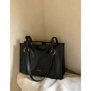 Spacious Structured Canvas Day Tote - Thestillmoving.com