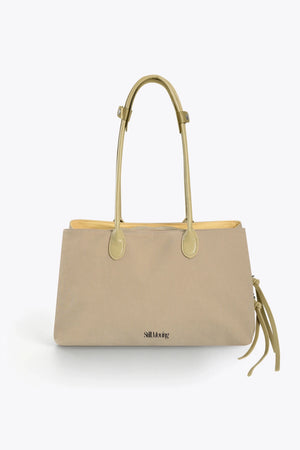 Stylish Organized Everyday Tote (Beige&Yellow) - Thestillmoving.com
