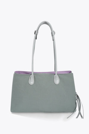 Stylish Organized Everyday Tote (Grey&Purple) - Thestillmoving.com
