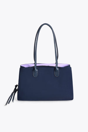 Stylish Organized Everyday Tote (Navy&Purple) - Thestillmoving.com
