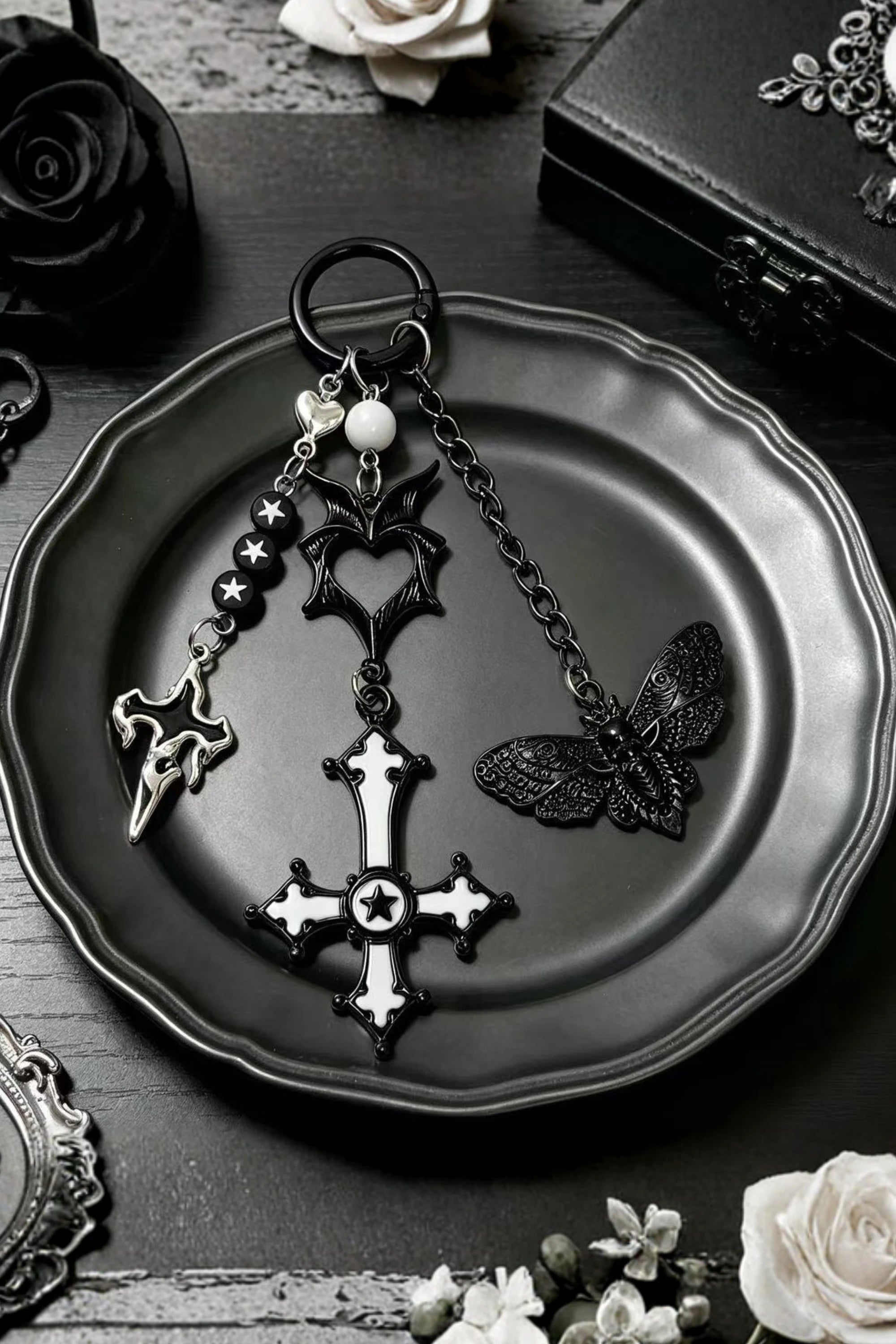 Midnight Cross Bag Charm