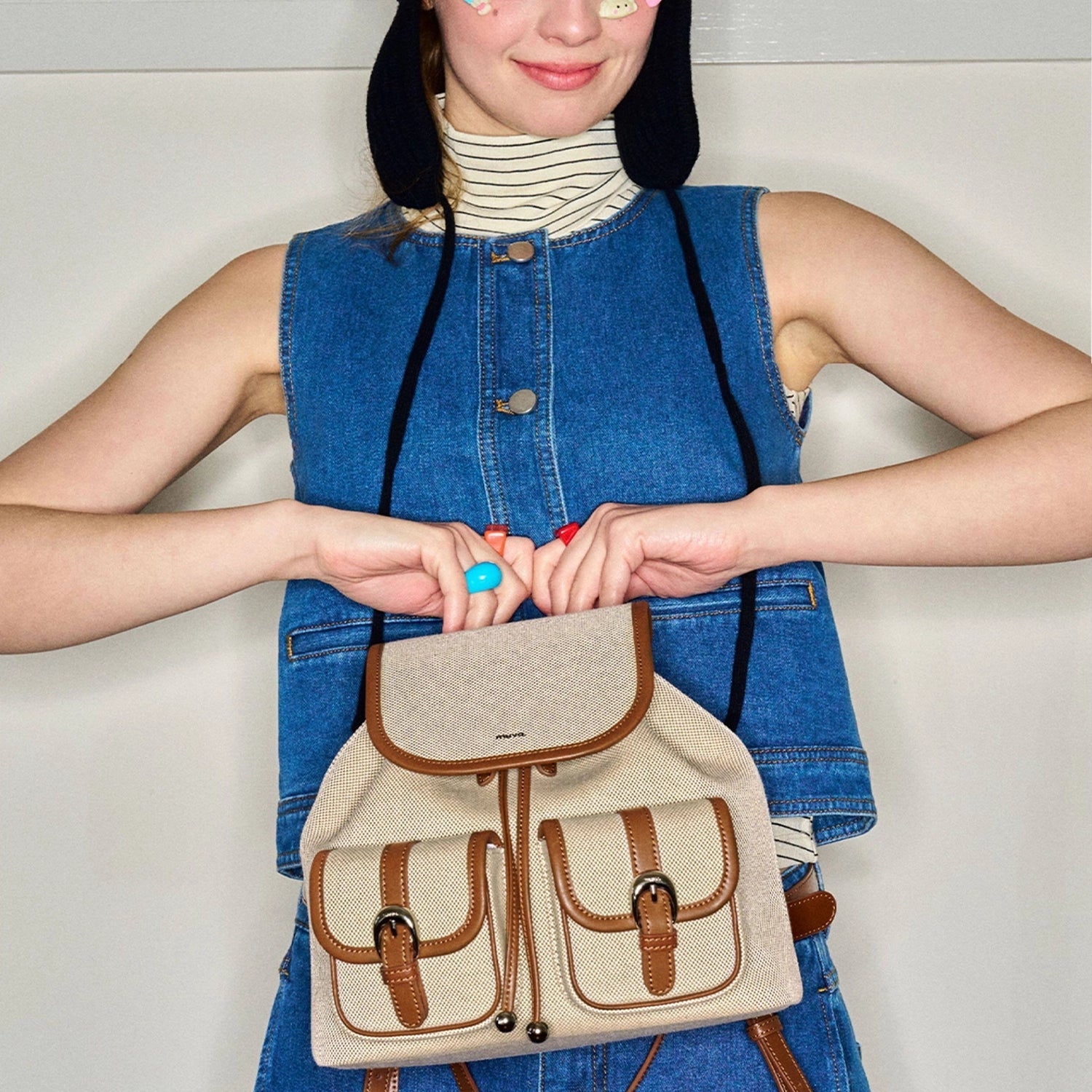 Blue Sky Stitch Backpack - Thestillmoving.com