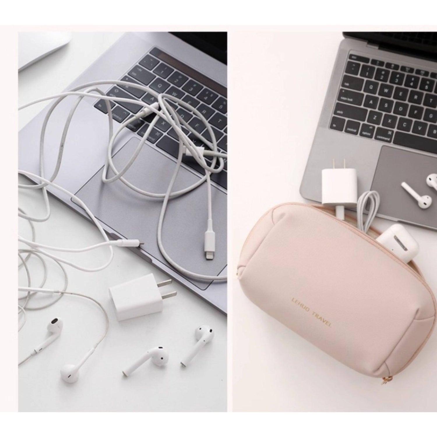 Calm Organizer Minimalist Tech Pouch - Thestillmoving.com