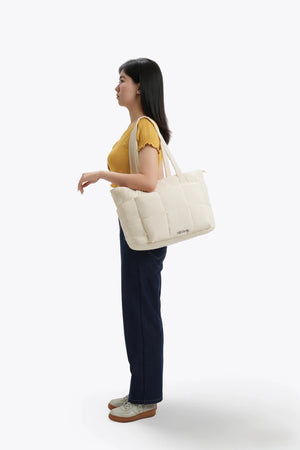Cloud Convertible Crossbody Tote (Beige) - Thestillmoving.com
