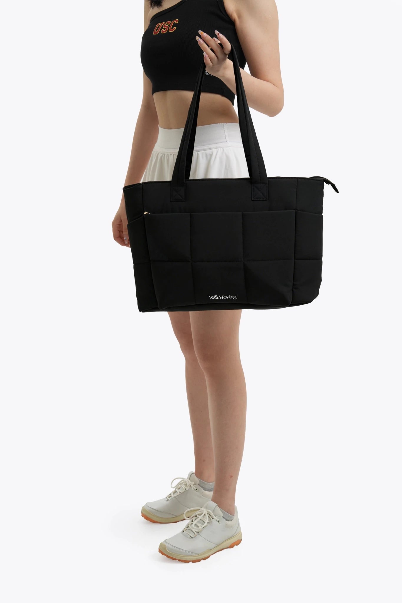 Cloud Convertible Crossbody Tote (Black) - Thestillmoving.com