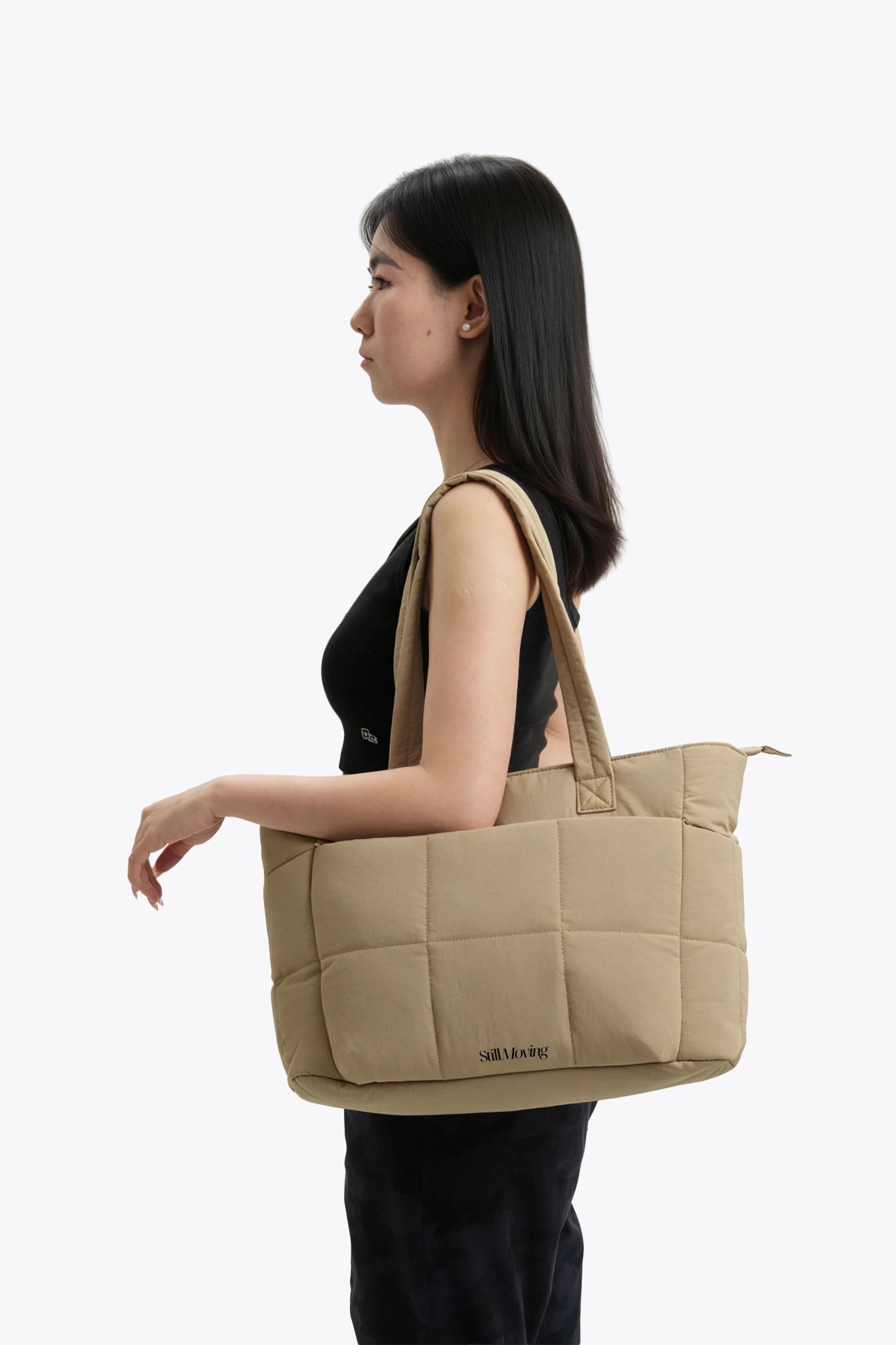 Cloud Convertible Crossbody Tote (Khaki) - Thestillmoving.com