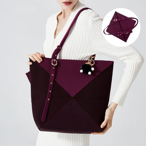 Foldable Tote in Woven Texture Lightweight Carry Bag - Thestillmoving.com