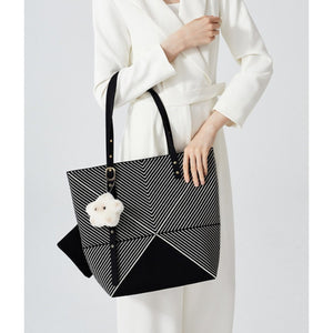 Foldable Tote in Woven Texture Lightweight Carry Bag - Thestillmoving.com