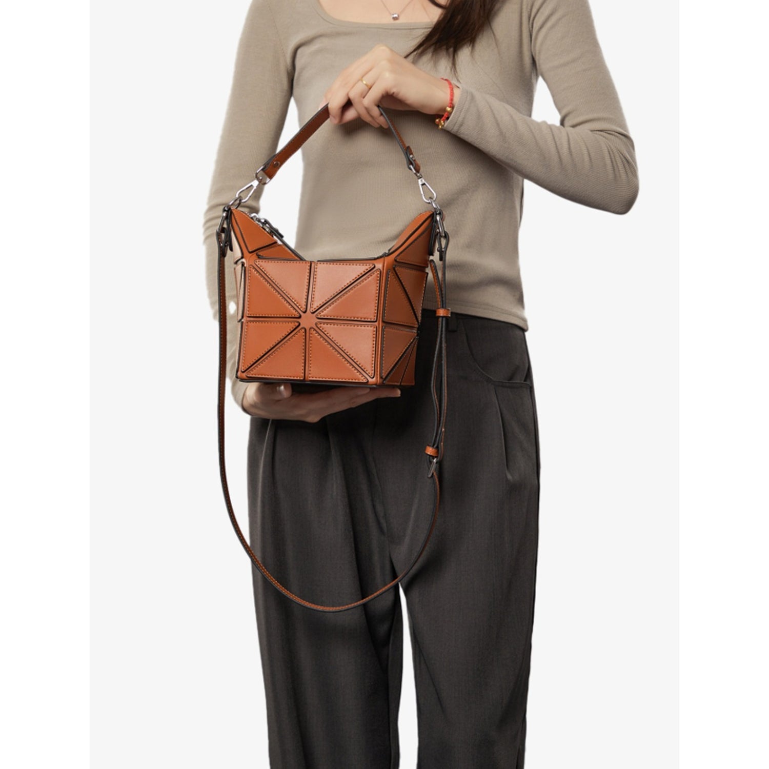 Geometric Foldable Crossbody Lightweight Carry Bag - Thestillmoving.com