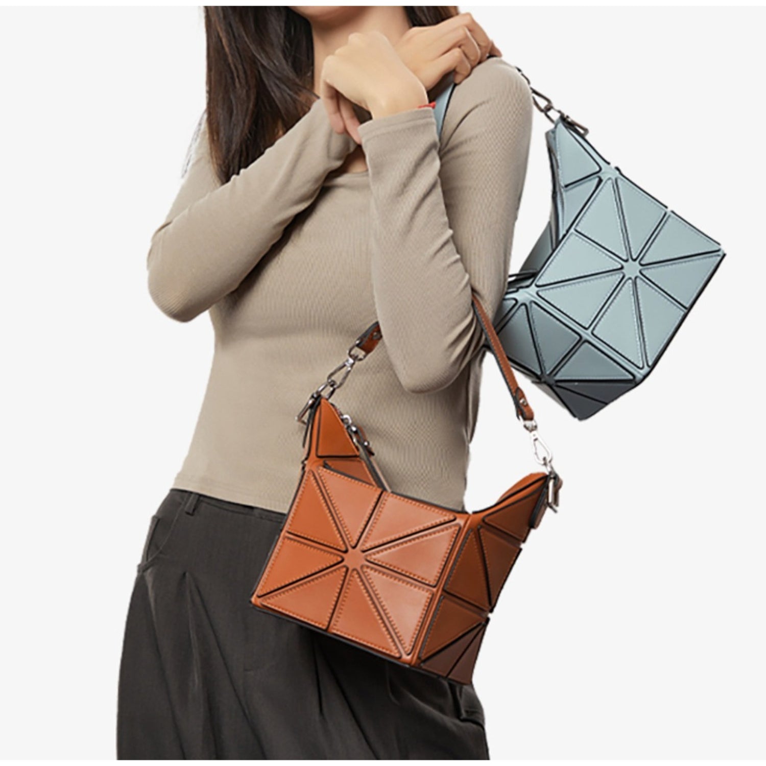 Geometric Foldable Crossbody Lightweight Carry Bag - Thestillmoving.com