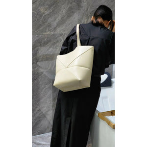 Light Leather Foldable Carry Bag - Thestillmoving.com