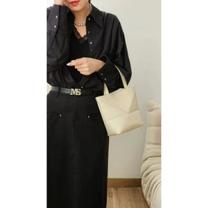 Light Leather Foldable Carry Bag - Thestillmoving.com