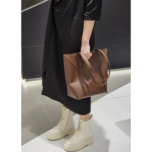 Light Leather Foldable Carry Bag - Thestillmoving.com