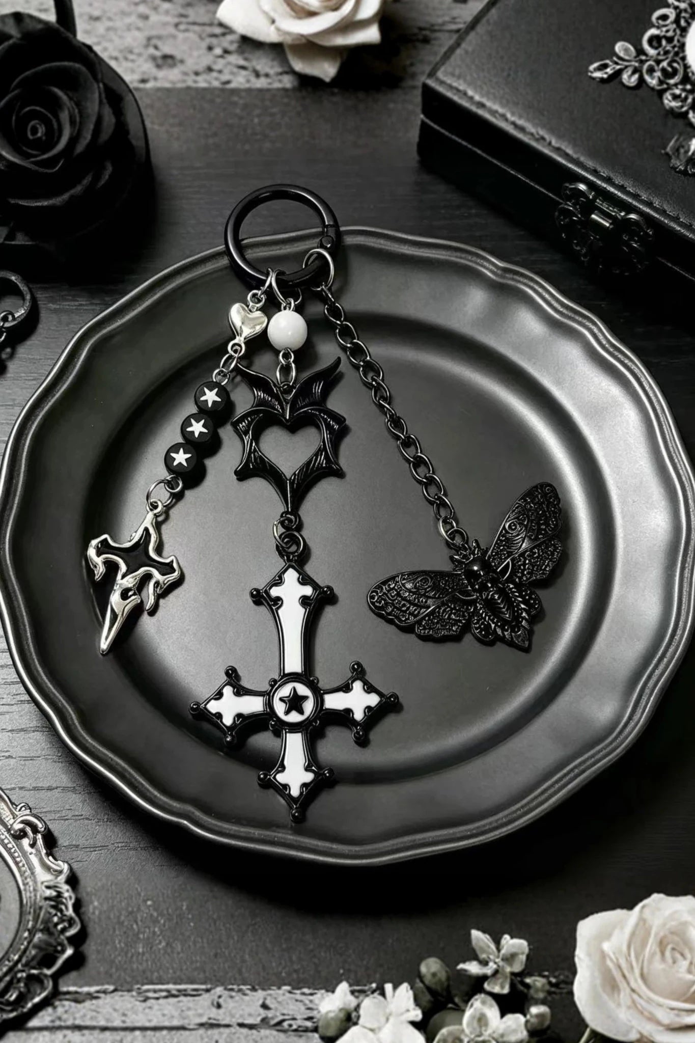 Midnight Cross Bag Charm - Thestillmoving.com