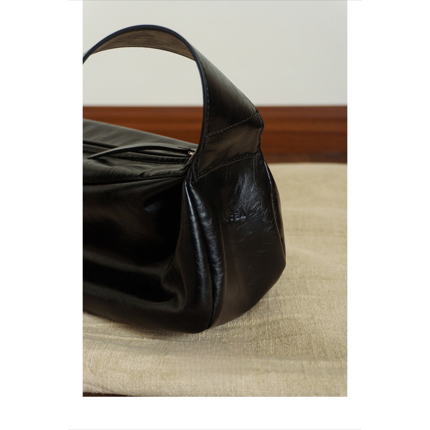 Minimalist Black Crescent Crossbody in Soft Vegan Leather for City Walks Crossbody Bag - Thestillmoving.com