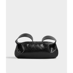 Minimalist Black Crescent Crossbody in Soft Vegan Leather for City Walks Crossbody Bag - Thestillmoving.com