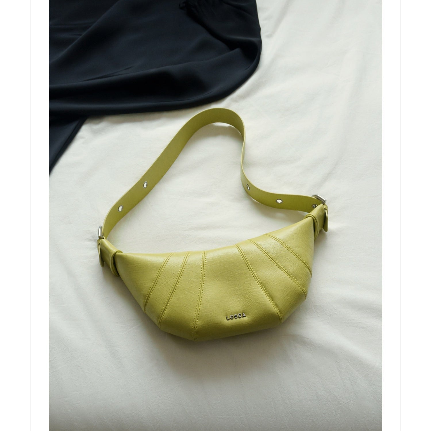 Soft Crescent - Shaped Vegan Leather Crossbody Bag for Light City Carry - Thestillmoving.com