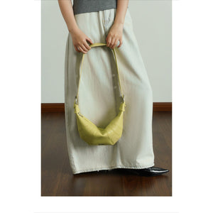 Soft Crescent - Shaped Vegan Leather Crossbody Bag for Light City Carry - Thestillmoving.com