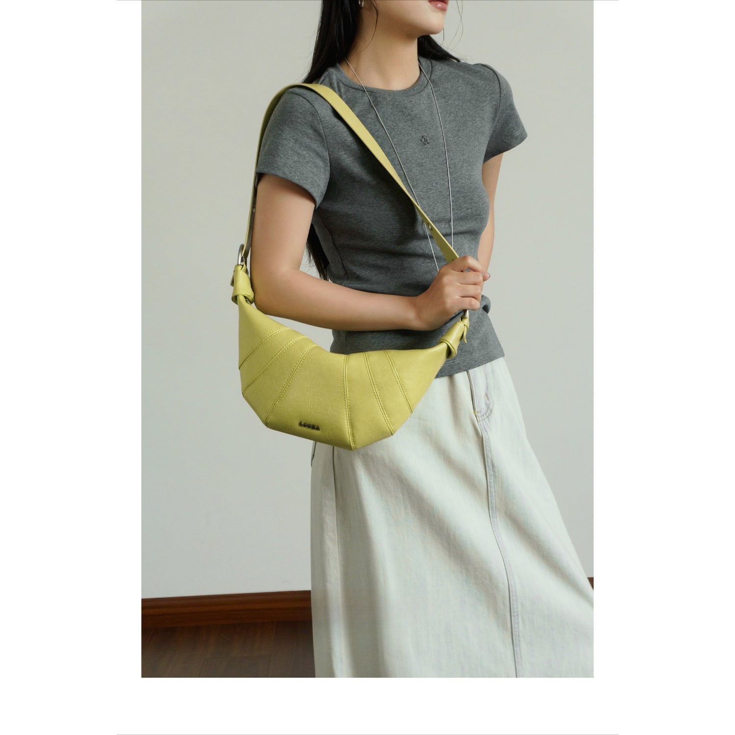 Soft Crescent - Shaped Vegan Leather Crossbody Bag for Light City Carry - Thestillmoving.com