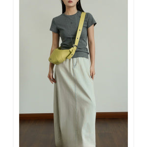 Soft Crescent - Shaped Vegan Leather Crossbody Bag for Light City Carry - Thestillmoving.com