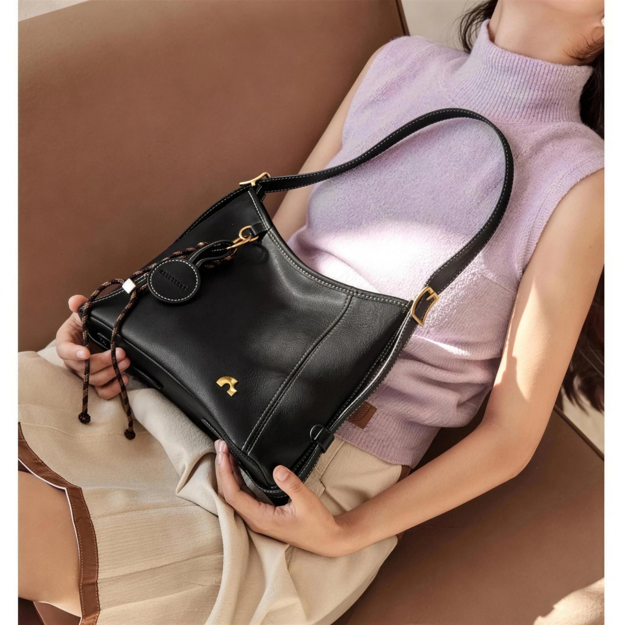 Soft Hobo - Style Leather Crossbody Bag - Thestillmoving.com