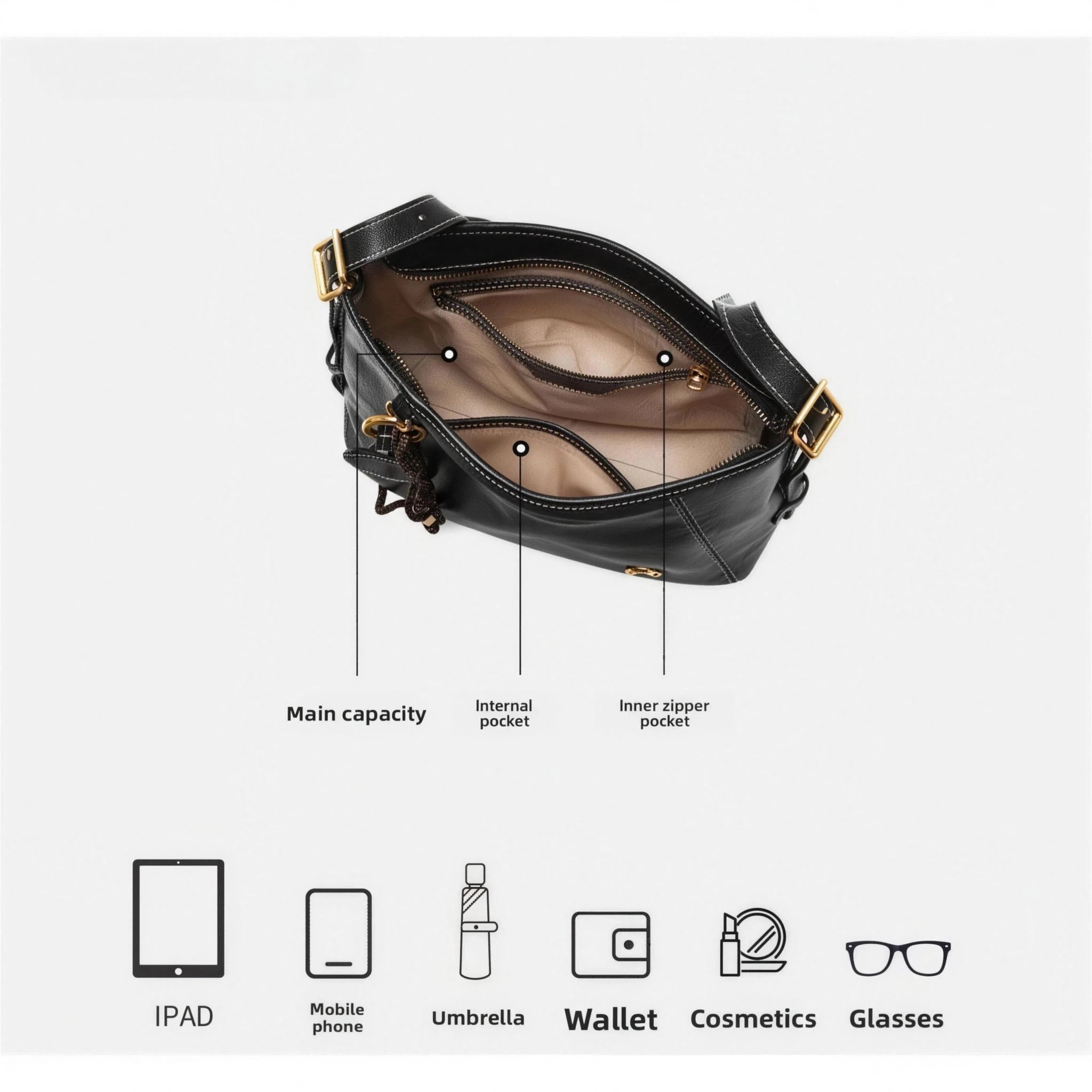 Soft Hobo - Style Leather Crossbody Bag - Thestillmoving.com