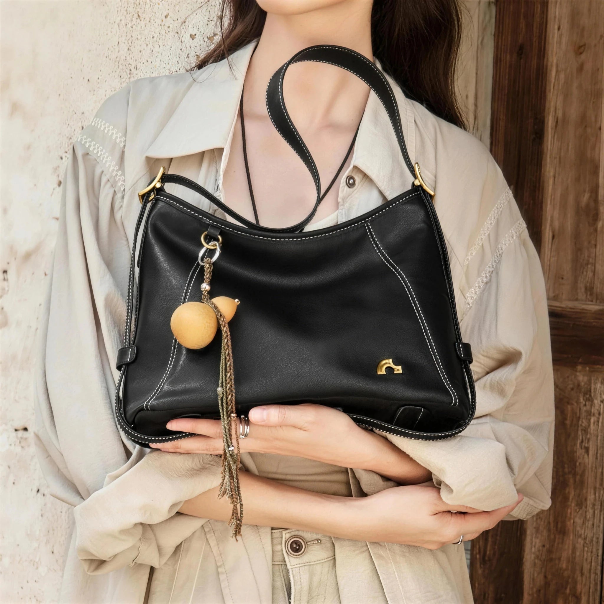 Soft Hobo - Style Leather Crossbody Bag - Thestillmoving.com